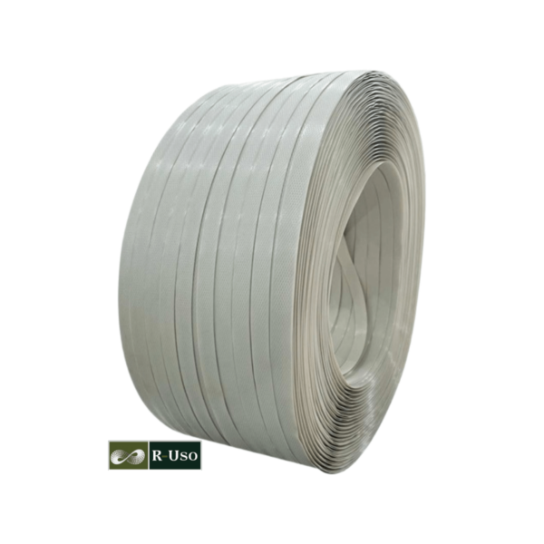 fleje de Polipropileno Blanco de 10kg en distintas medidas, 13, 16 y 19 milimetros.